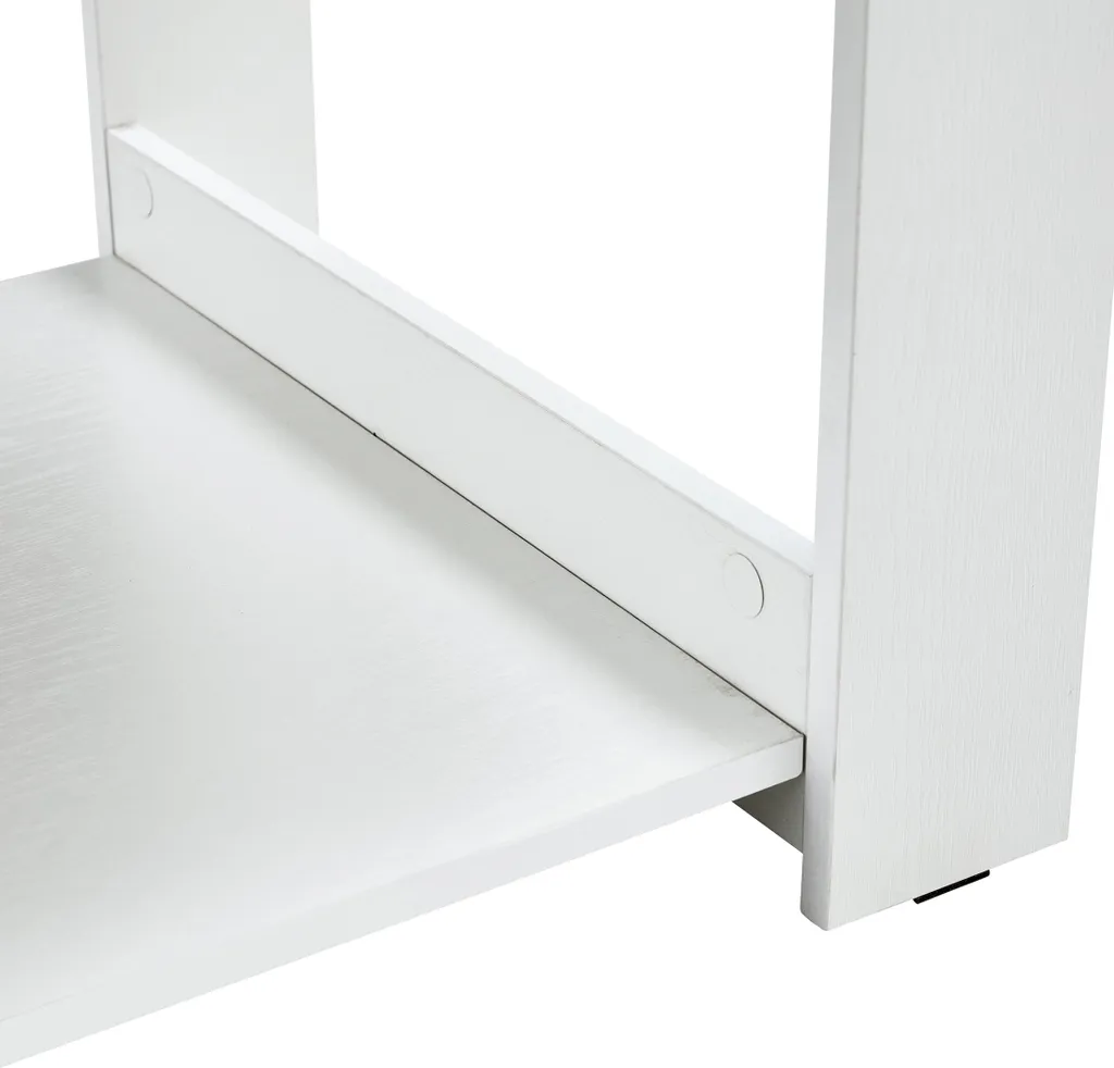 Table basse pour petit salon blanche 110 cm - Idéale espaces restreints - 14