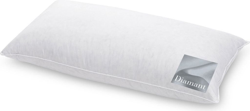 HANSKRUCHEN Diamant Kopfkissen Daunen 40x80 cm Allergiker Kopfkissen waschbar 3 Kammern Schlafkissen weiss - Germany