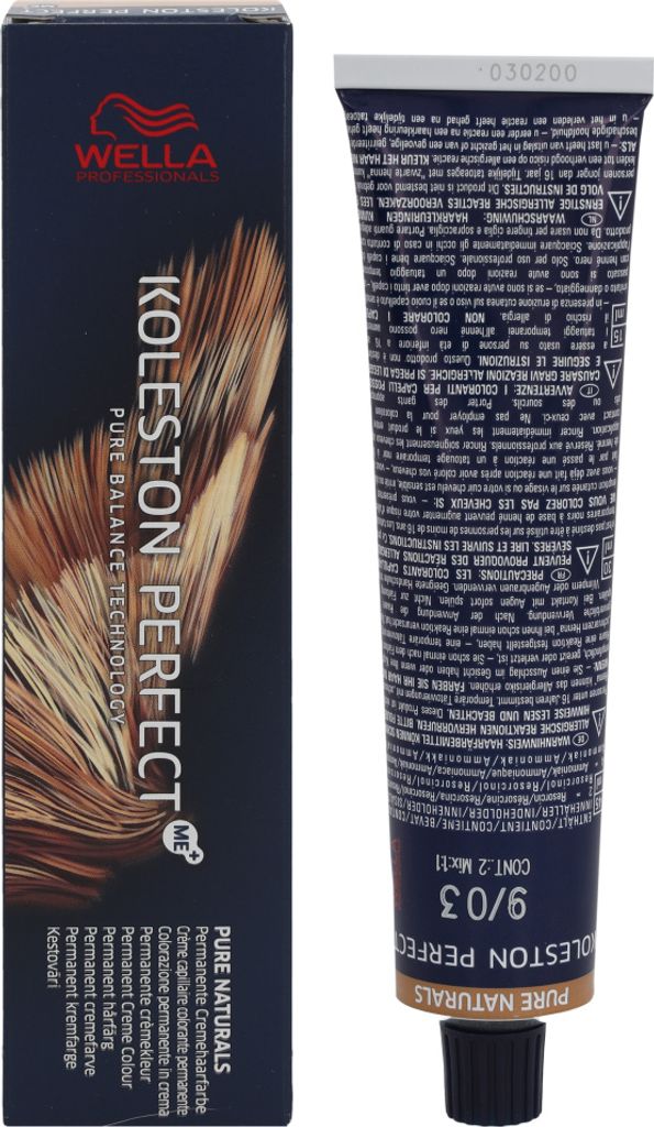 Wella Koleston Perfect Me+ Pure Naturals, Blond, 9/03, Produktbild 