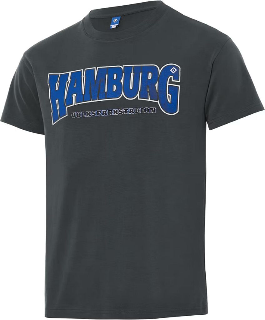 HSV T-Shirt "AIK" Hamburg Schriftzug - grau