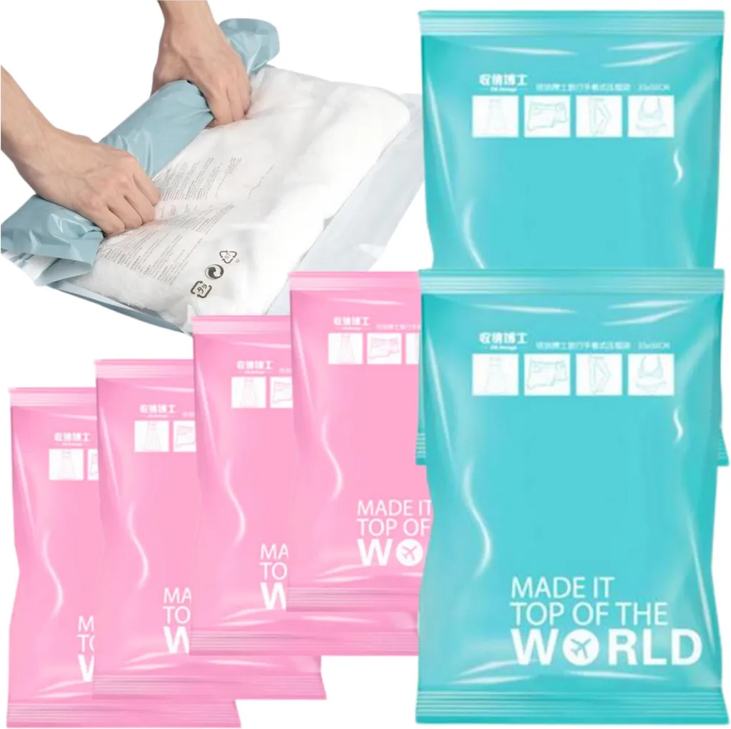 Sacs de compression sous vide lot de 6 pièces pour protéger vos vêtements