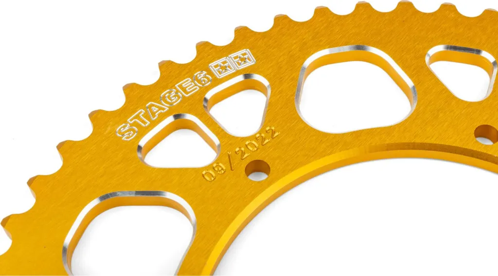 Pignon 53 Dents Stage6 Jaune pour Réparation Transmission Aprilia SX 50 - 3