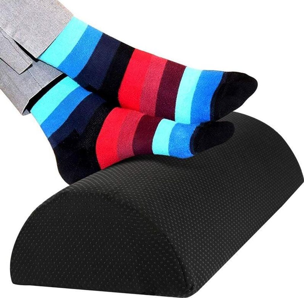 Fußstütze für unter den Schreibtisch, ergonomisches Fußkissen mit hochdichtem Schaumstoffkern, Fußkissen für eine verbesserte Körperhaltung ...