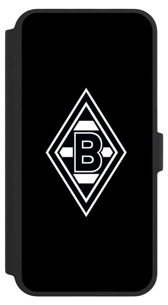 NIVOCASE Klapphülle für Apple iPhone 16 Pro Max Handyhülle aus Kunst Leder NIVOflip schwarz Borussia Mönchengladbach Gladbach Wappen