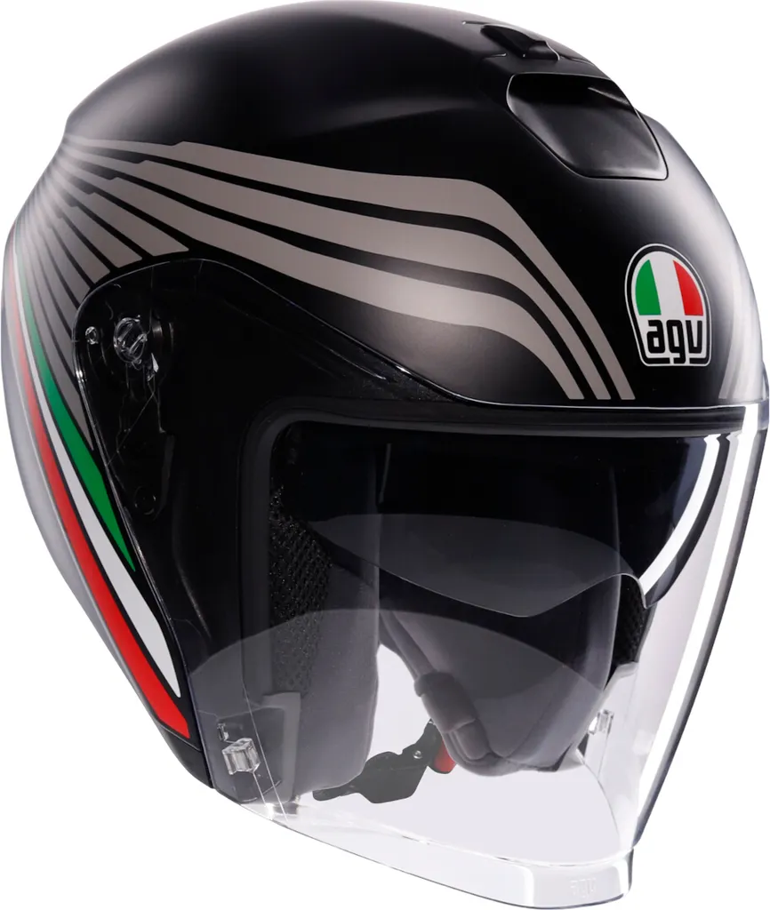 Casque Jet AGV Irides Bologna Noir Mat en Taille L pour Moto et Scooter
