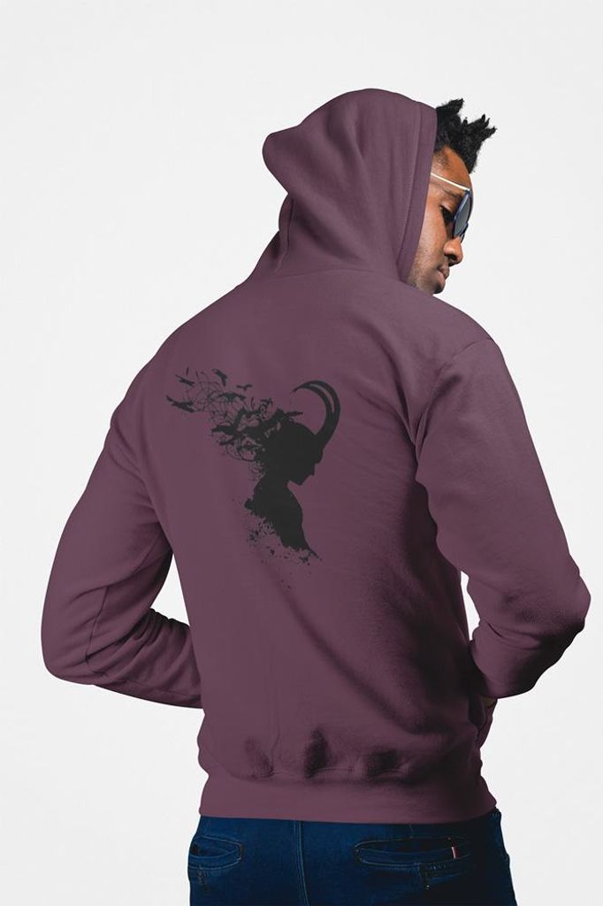 D&B Uni Hoodie ZIPMO00019 Loki Braun-Größe S
