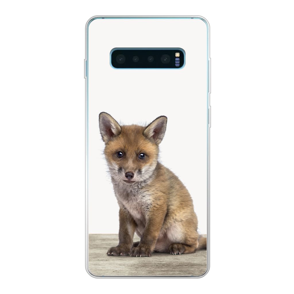 MuchoWow Handyhülle Schutzhülle Hülle für Samsung Galaxy S10 Lite Fuchs - Baby-Fuchs - Kinder - Mädchen - Jungen Silikon Softcase Handy Hül...