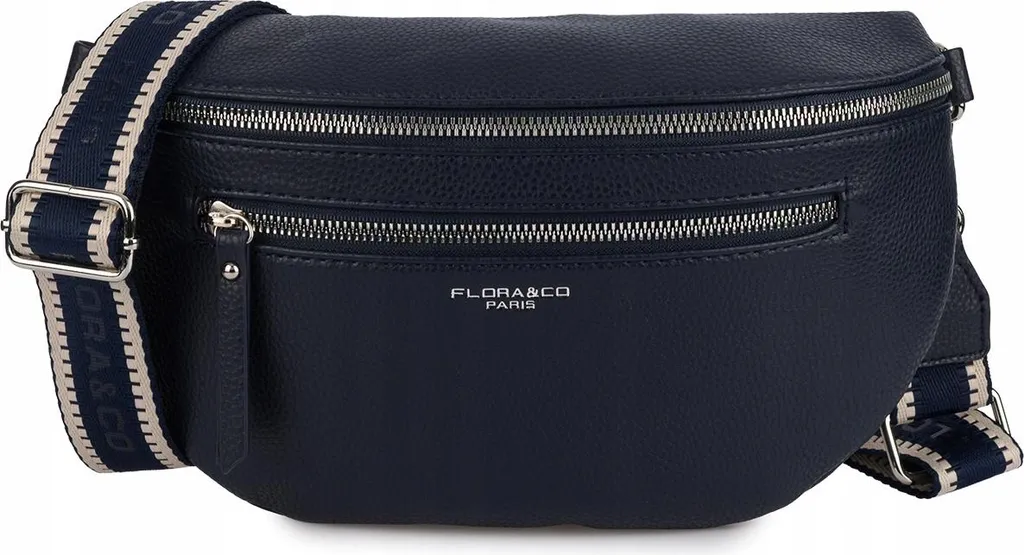 Grand sac à bandoulière bleu marine en similicuir souple XXL - Modèle Aura