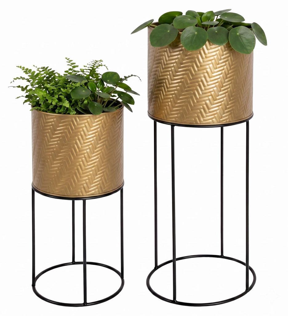 Relaxdays, lot de 2 supports pour plantes, en métal, 2 Image du produit 