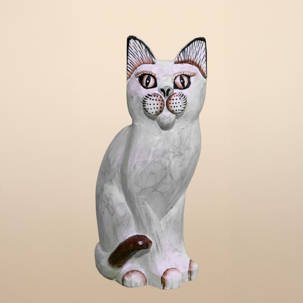Katze Minni aus Albesia-Holz in 3 Größen, Grösse:ca. 25 cm