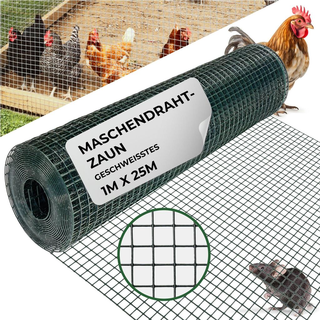 Geflecht GARDEN PVC, 1000/12x12/1,2 mm, grün, RAL 6005, Produktbild 