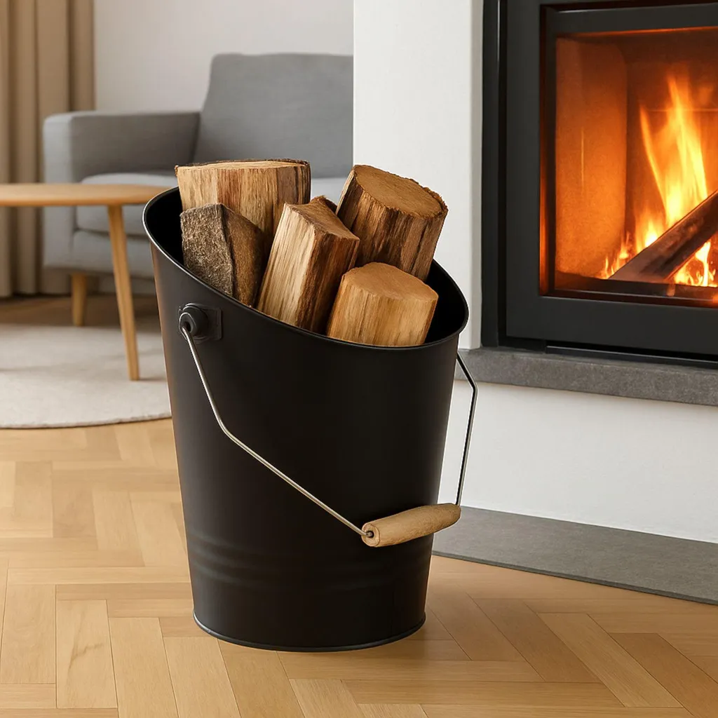 Réservoir à Cendres 8L Métallique Robuste pour Poêle à Bois - 2 Unités