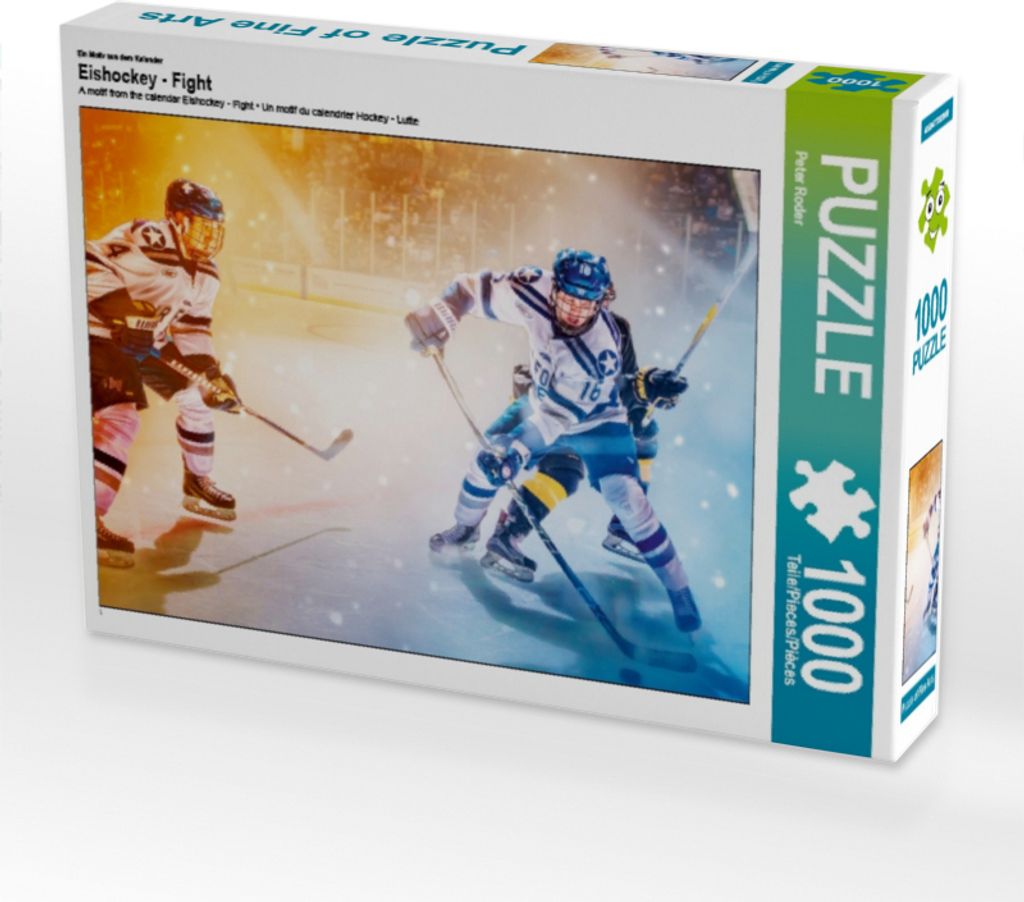 CALVENDO Puzzle Ein Motiv aus dem Kalender Eishockey - Fight 1000 Teile Puzzle quer | 1000 Teile Lege-Größe 64x48cm Foto-Puzzle für glückliche ...