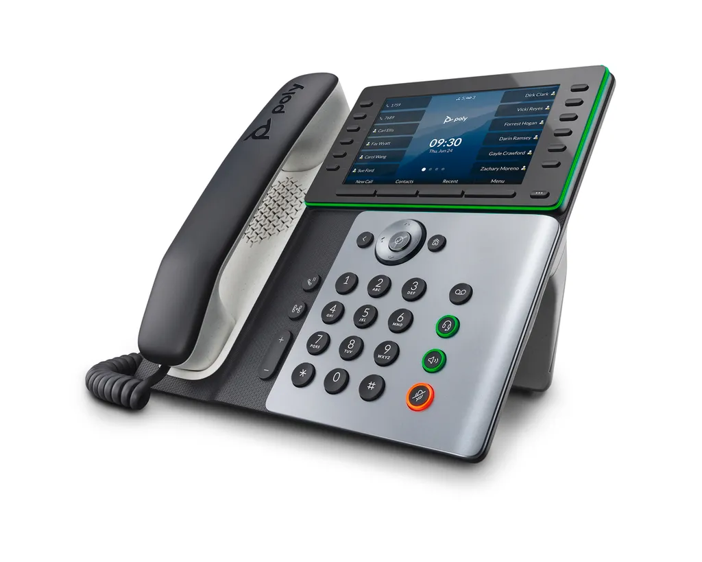 Poste Téléphonique IP Poly Edge E500 Compatible PoE avec Combiné Filaire - 9
