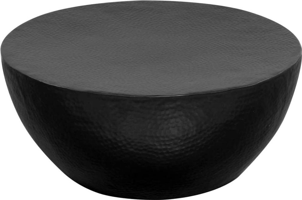 vidaXL Couchtisch aus Gehämmertem Aluminium 70x30 cm Schwarz