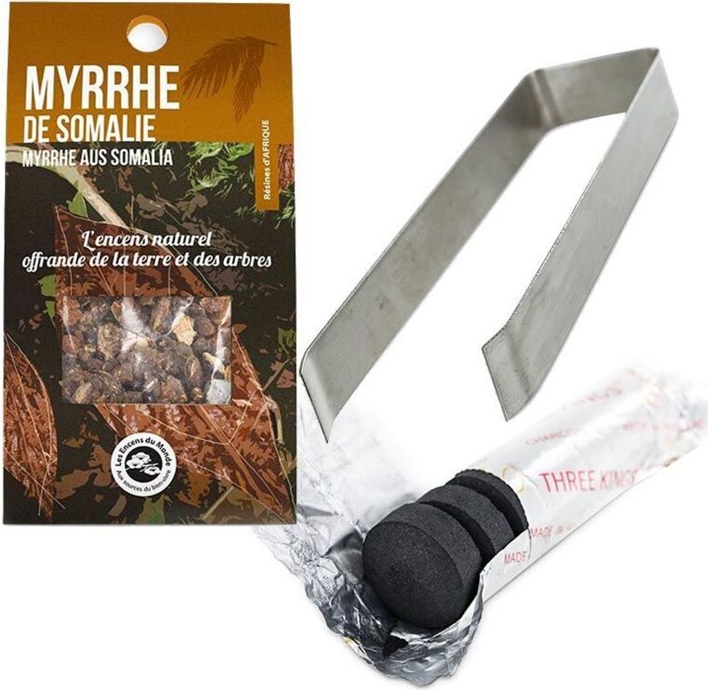 Somalisches Myrrhenharz zum Verbrennen + Klemmen und Rollen von Kohlen