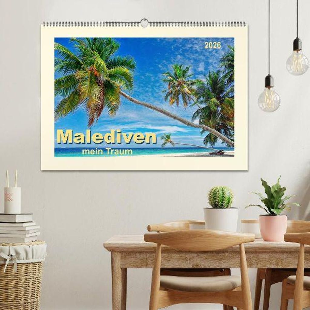 Malediven - mein Traum (Wandkalender 2026 DIN A2 quer), CALVENDO Monatskalender
