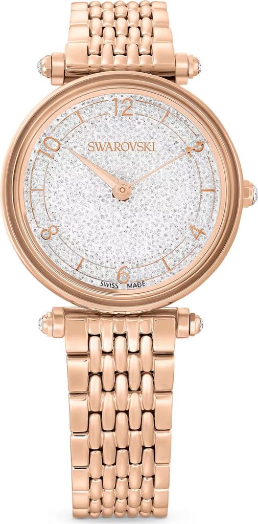 Swarovski Crystalline Wonder Uhr, Schweizer Produktion, Metallarmband, Roséfarben, Roségoldfarbenes Finish CRYSTALLINE WONDER:MB ROG/CRY/PRO 5656911