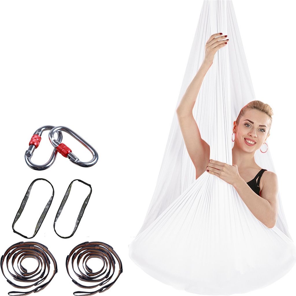 4 * 2,8 m Premium Aerial Nylon Ausrš¹stung Aerial Yoga H?ngematten Set Safe Deluxe Aerial Kit Antigravitations Yoga Schaukel