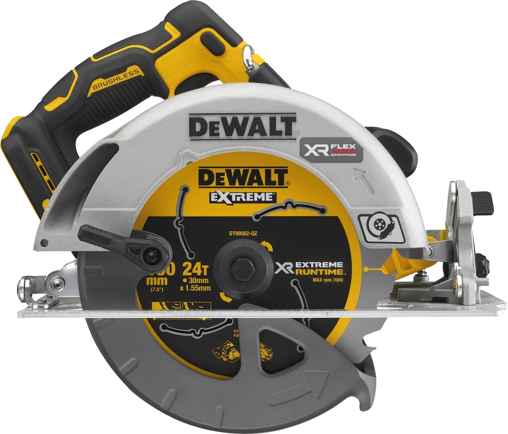 Scie circulaire DeWALT DCS573NT-XJ : coupez sans effort le bois épais