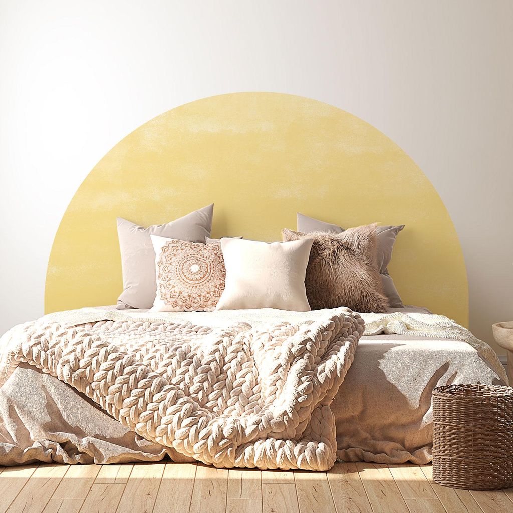 Kopfteil-Aufkleber – Trendfarben – MAT-Kleber – L 160 x H 130 cm – Für Betten (120 bis 140 cm)