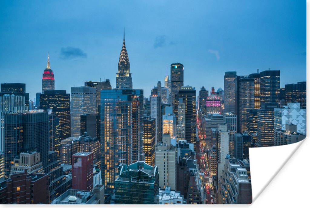MuchoWow Poster New York - Skyline - Empire State Building 180x120 cm - Fotoplakat