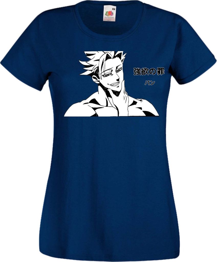 Damen T-Shirt Manga Anime The Seven Anime Deadly Manga Sins Meliodas 03 Seven Deadly Sins, Lady XS / Dunkelblau