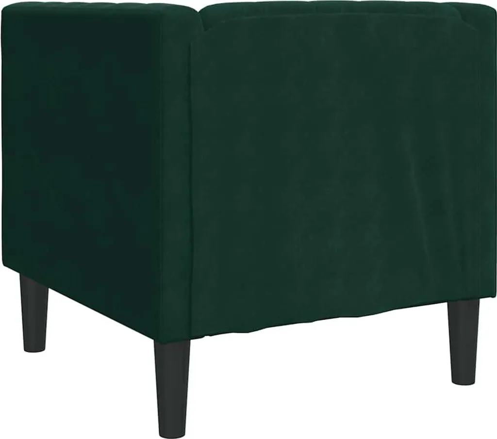 Fauteuil Chesterfield vert velours : le confort luxe pour petit salon
