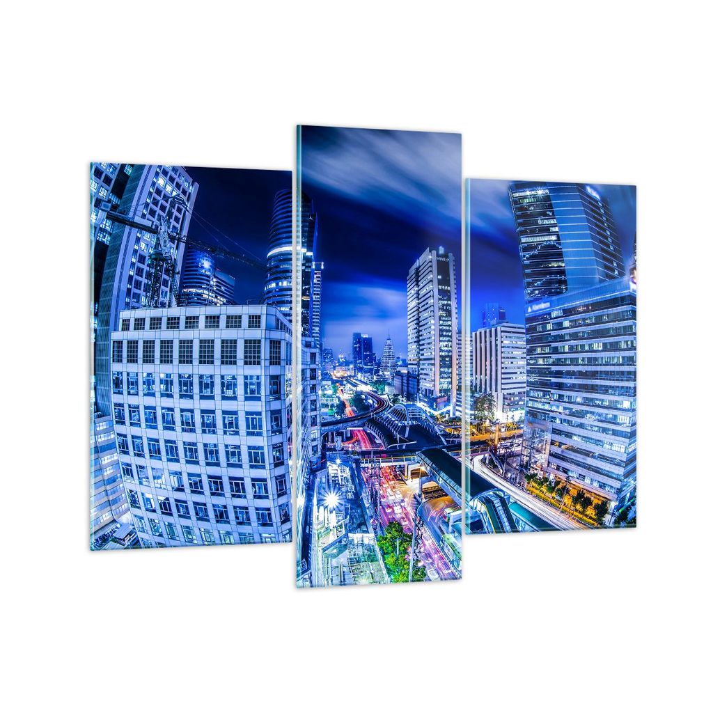 Bilder auf glas - Asien bangkok stadt architektur - 130x100cm - Glasbilder - Wandbilder - Kunstdruck - Wanddekoration aus Glas - Glas Bilder - Wand...
