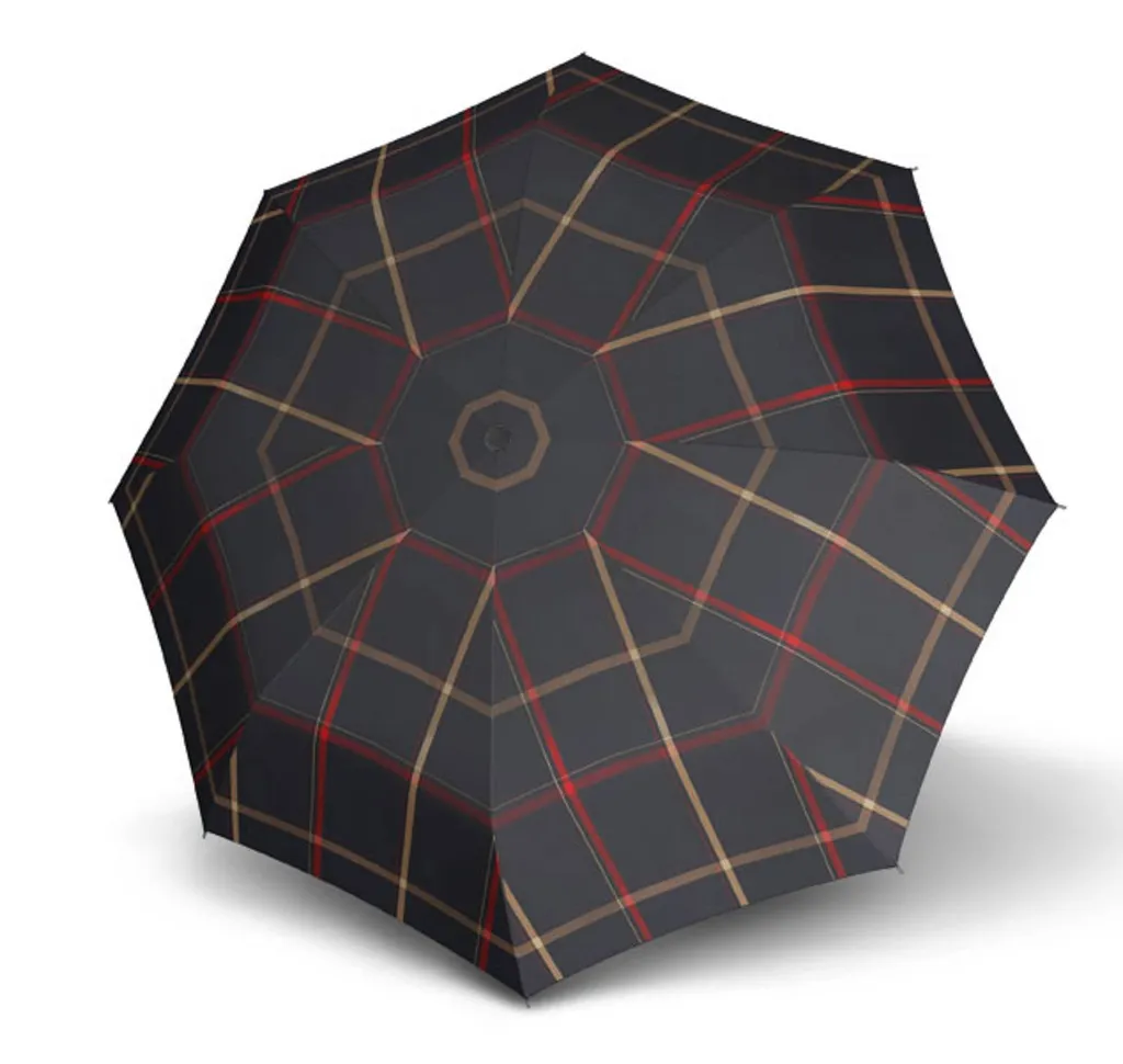 Petit parapluie pliant doppler Carbonsteel à carreaux pour homme femme