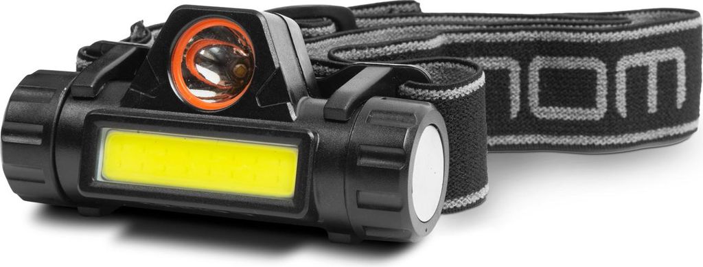 Stirnlampe – COB + SMD LED – 40–120 lm – 3 W – 1200 mAh Li-Ion-Akku – Aufladbar über Micro-USB – 2 Lichtmodi (Taschenlampe & diffuse...