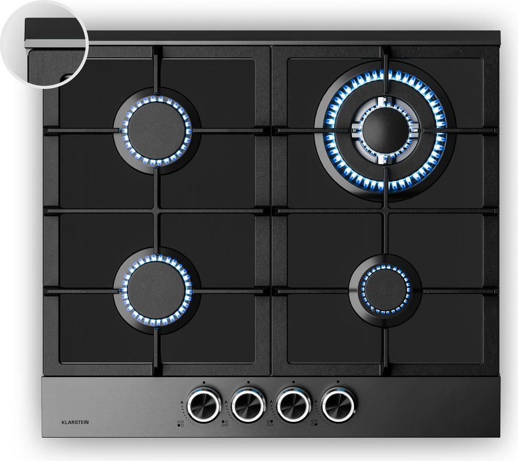 Klarstein Verosteel Plaque de Cuisson Gaz 60cm - 4 Brûleurs Image du produit 