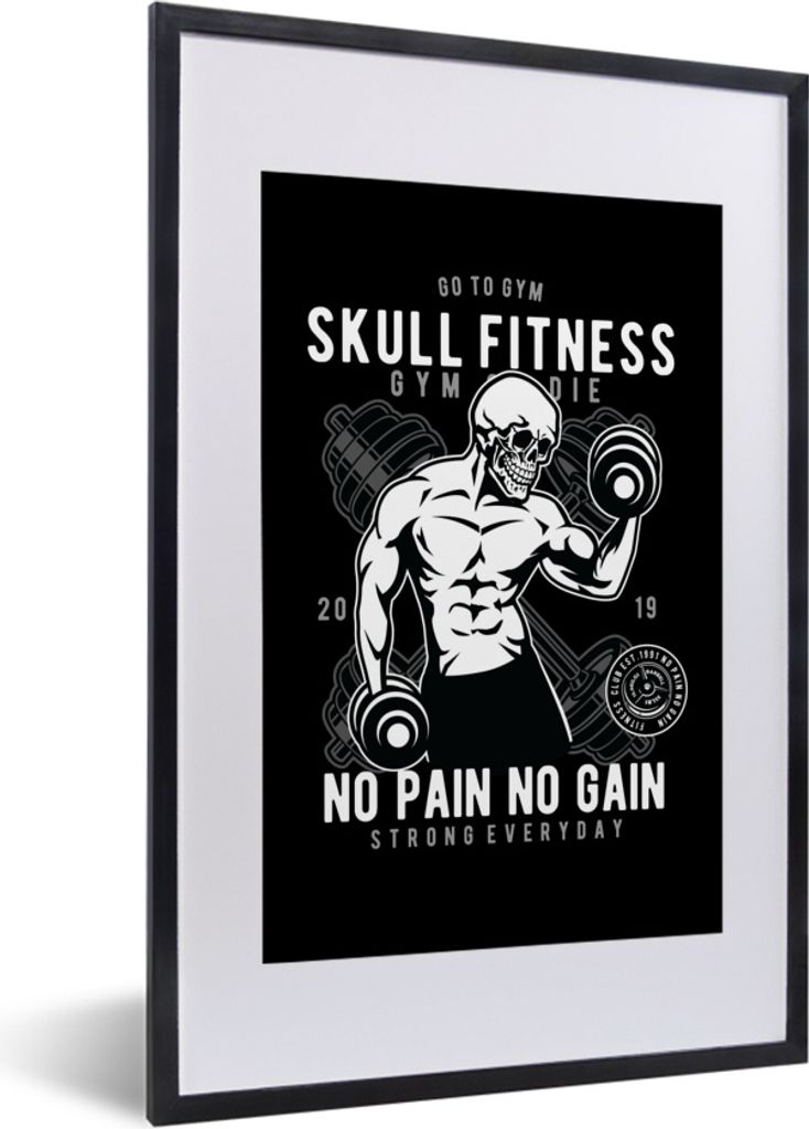MuchoWow® MuchoWow® Gerahmtes Poster Gewichte - Fitness - Produktbild 
