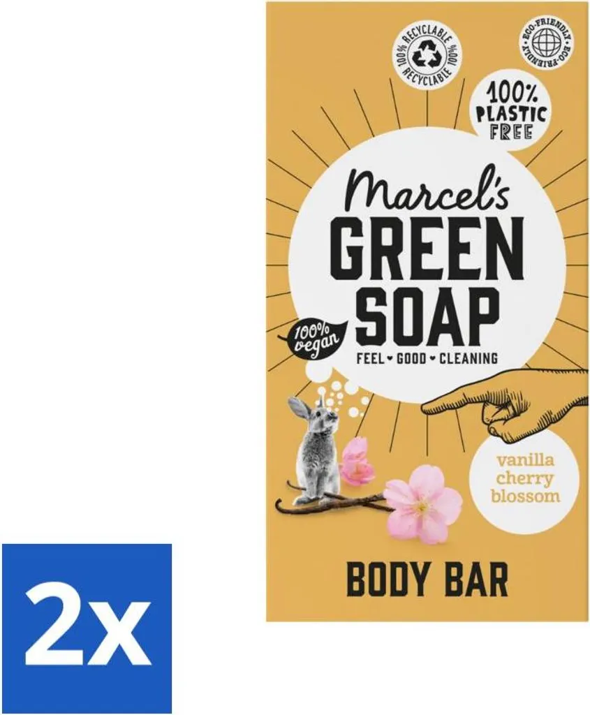Marcel's Green Soap Sapone Corpo Vaniglia 150g - Nutriente 2 Pezzi