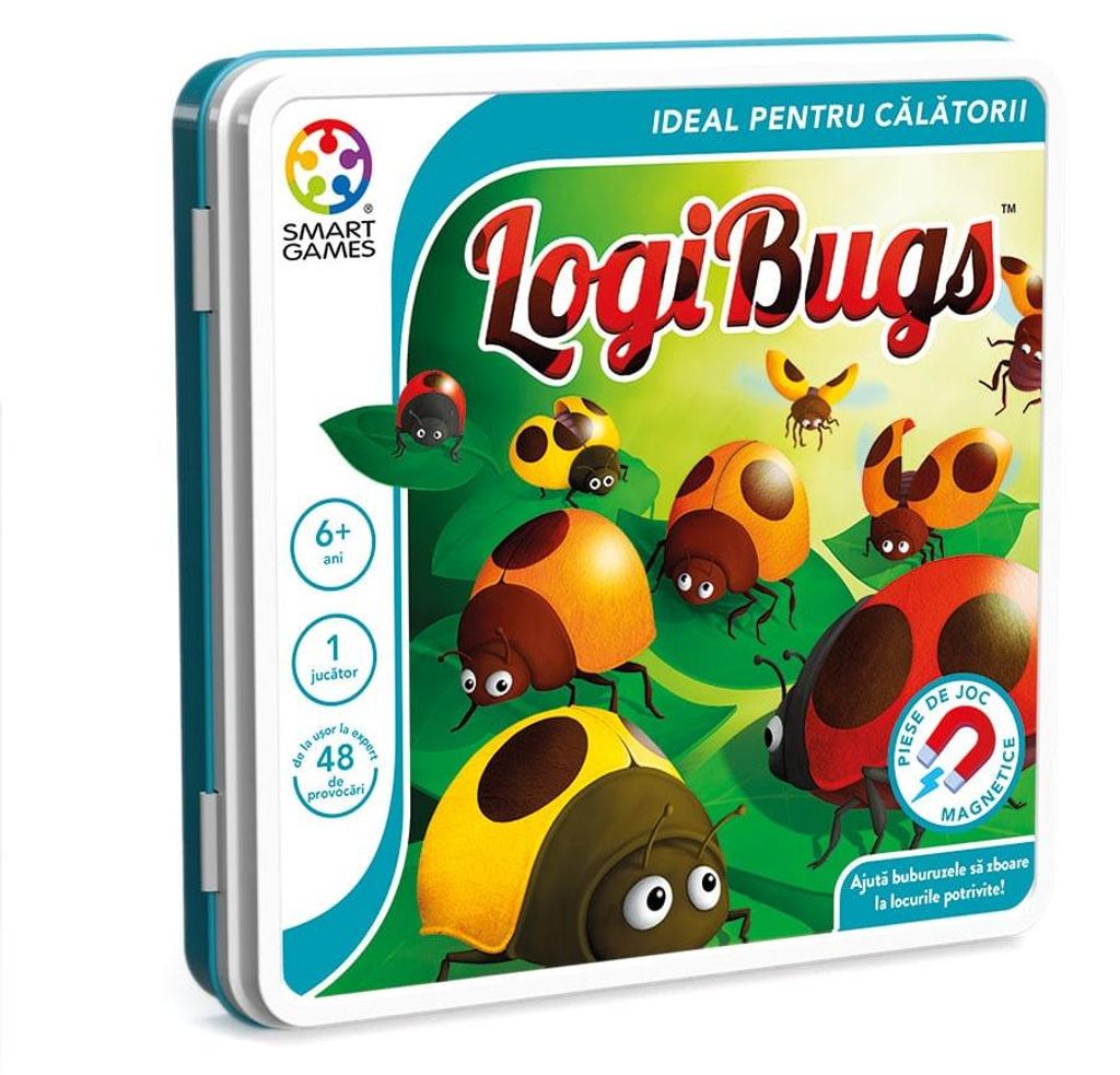 LogiBugs – magnetisches Logikspiel mit 48 Herausforderungen (rumanische Ausgabe)
