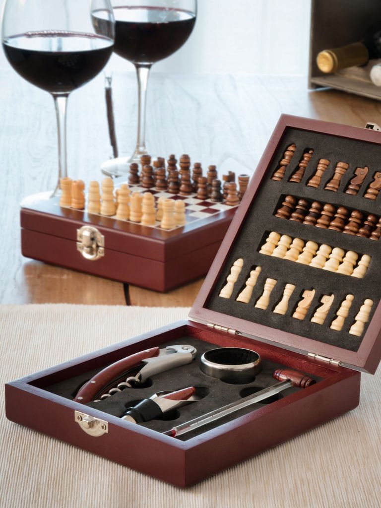 InnovaGoods Games Weinzubehör, Holz & Edelstahl, Produktbild 