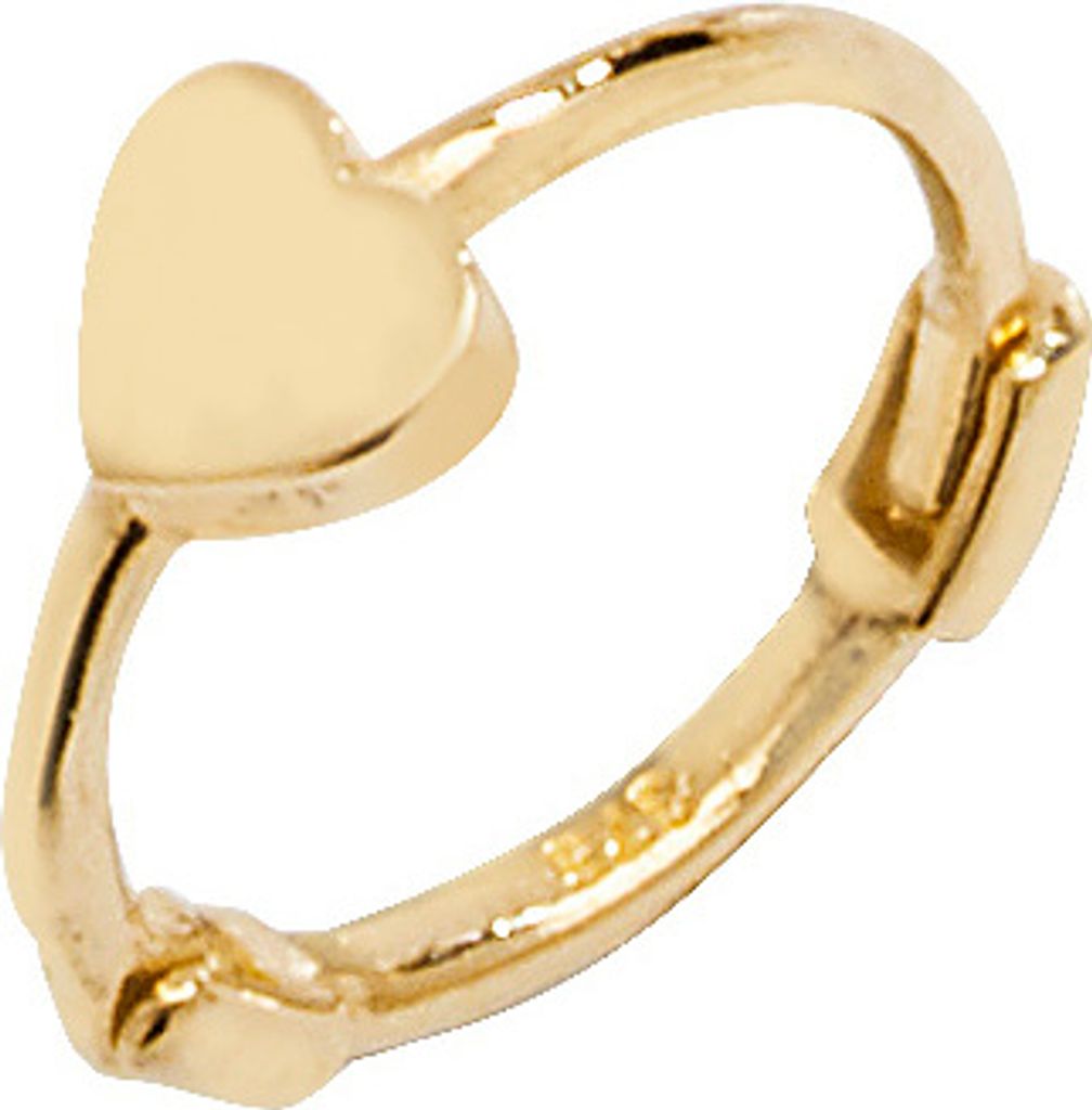 Boucle d’oreille cartilage unique Femme Coeur Or 375/1000 - Image du produit 