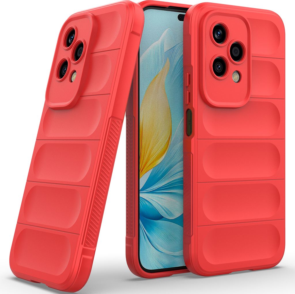 Handyhülle für Honor 200 Lite Weich TPU Silikon Stossfest Anti-rutsch Hülle Rot