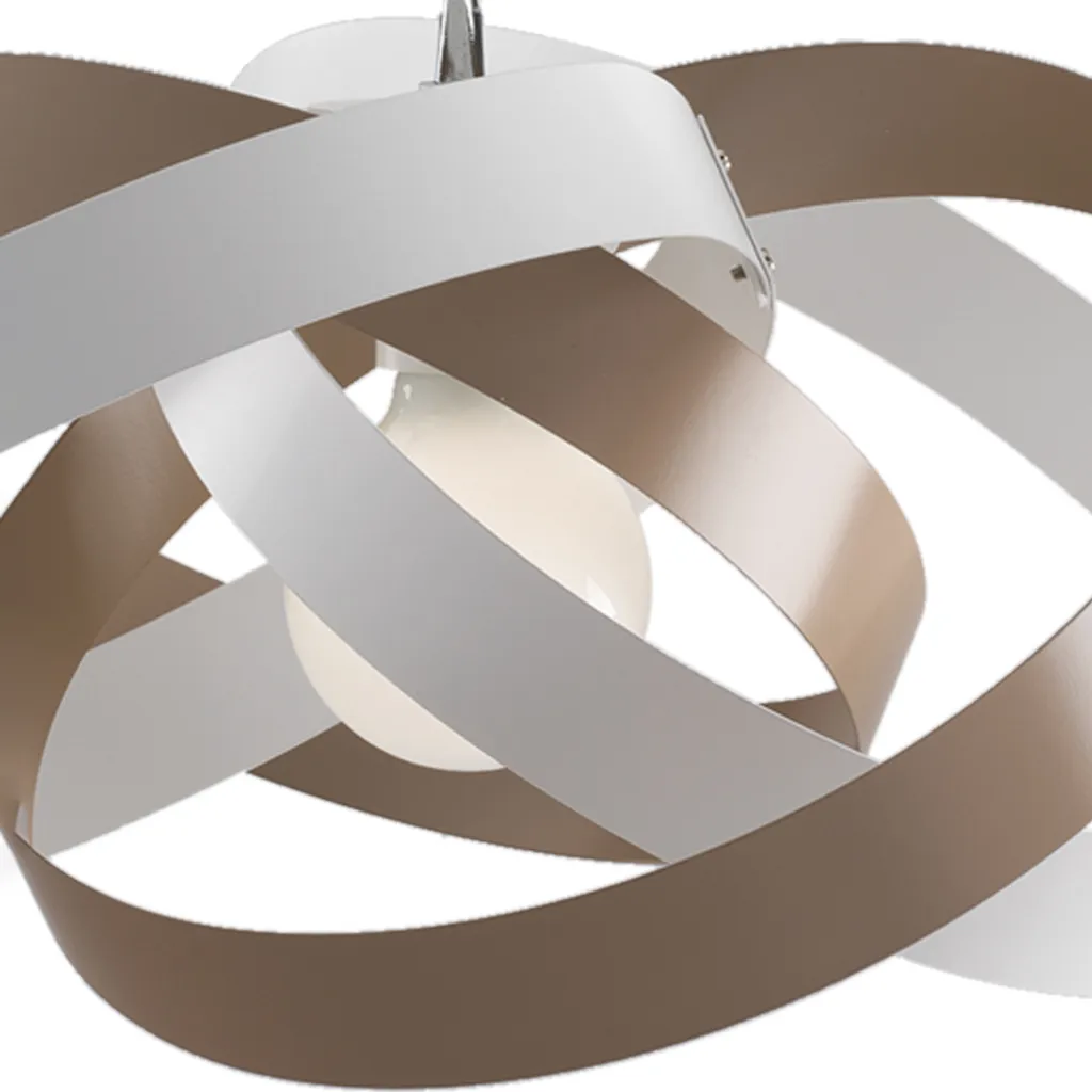 Lustre Design Moderne Vertigo en Métal Bicolore avec Câble Orientable - 4