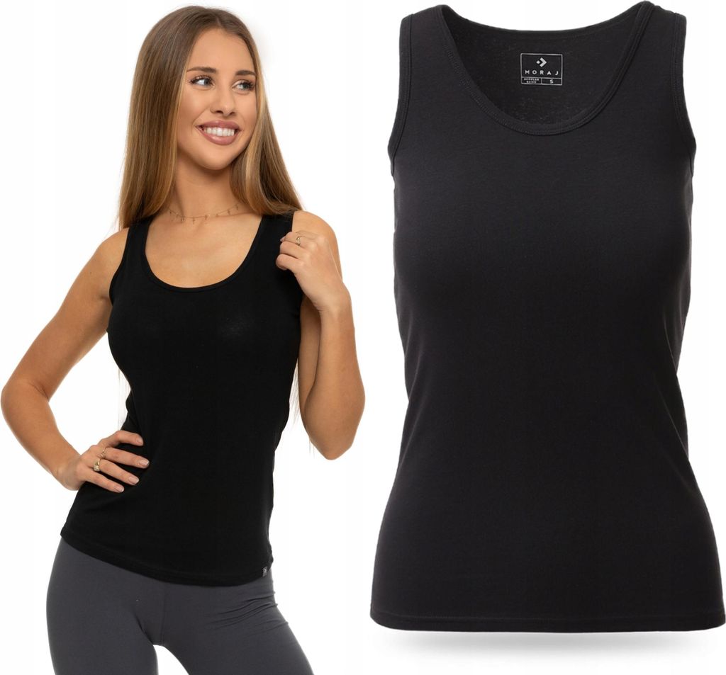 Damen Baumwolle Tank Top Trägerlos T-shirt MORAJ XL