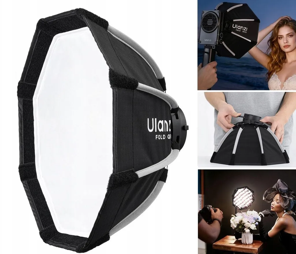 Boîte à Lumière Octogonale 30cm pour Projecteur LED Ulanzi et Monture Mini