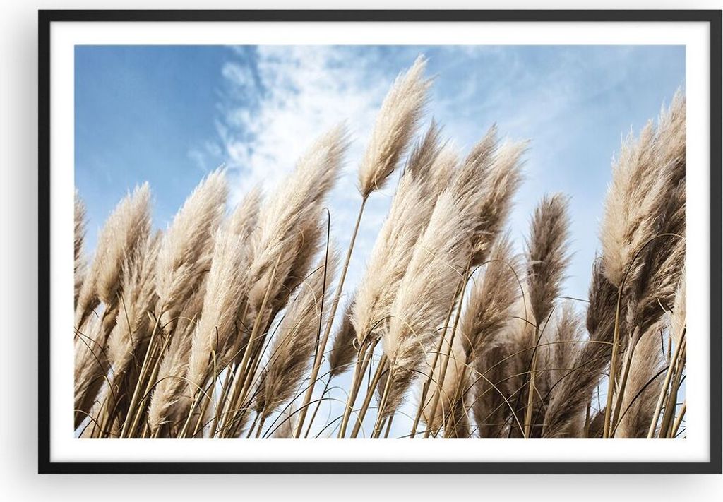 Gerahmtes Poster - Schwarzer Rahmen - Stock Himmel Boho - Produktbild 