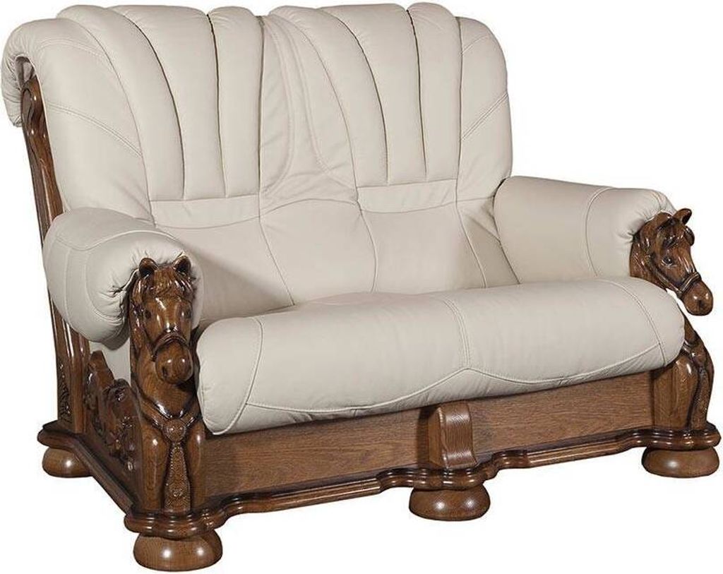 Elegantes "Wild Mustang" 2-Sitzer Echtleder-Sofa