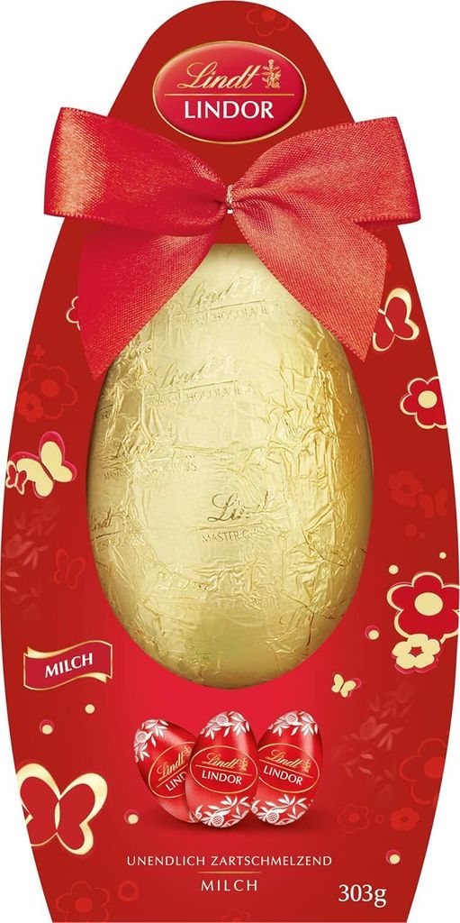 Lindt Lindor Dárková mléčná čokoláda s vejcem a smetanovou Obrázek produktu 
