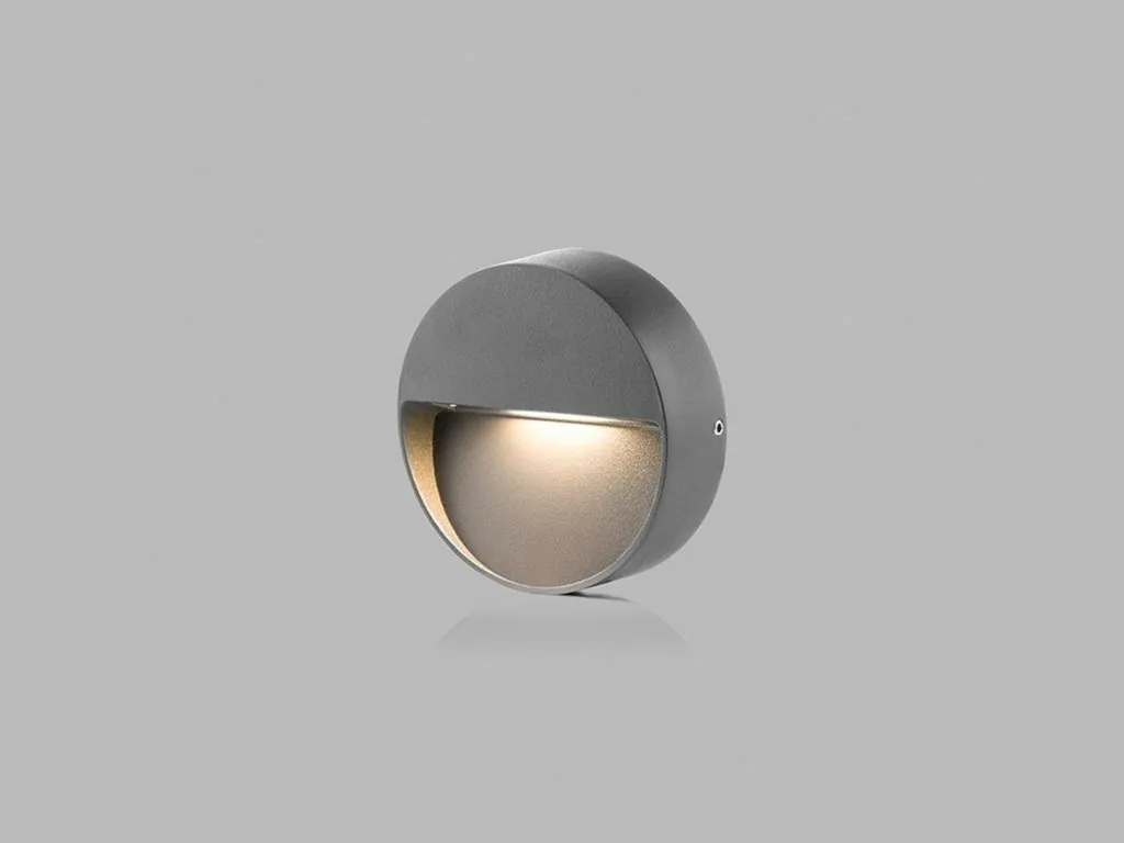 Applique LED STEP ON R Noir Rond - Luminaire Mural Décoratif Moderne