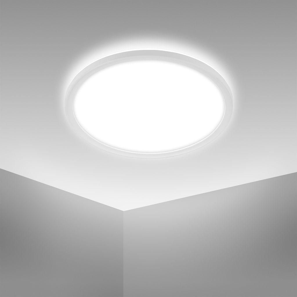 Plafonnier LED ultrafin 290mm rond 18W 2400lm 4000K lumière Image du produit 