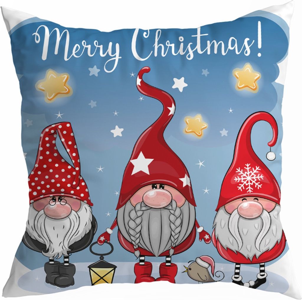 Kissenabdeckung gemütlicher dekorativer einzelner Seitendruck Weihnachtsknit Muster Wurfkissen für Büro-W