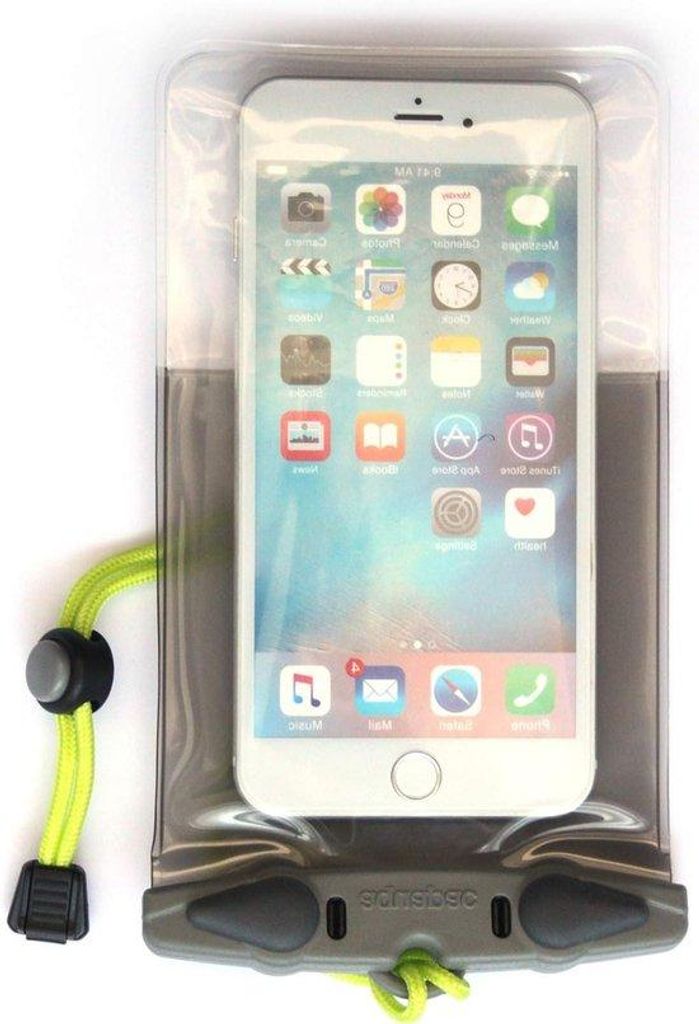 Wasserdicht Smartphone-Case, grau-transparent, 205 x 115 x 20 mm, 001 l Inhalt