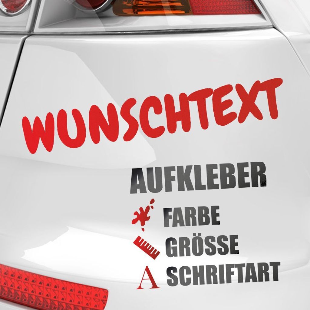 Kiwistar - Autoaufkleber - Wunschtext Aufkleber Buchstaben Zahlen Schriftzug - Namen Spruch selber kleben und gestalten - Aufkleber für Auto Kfz F...