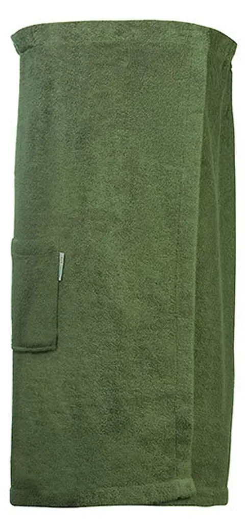 Kilt de sauna pour spa et hammam LT5791 vert armée en coton doux